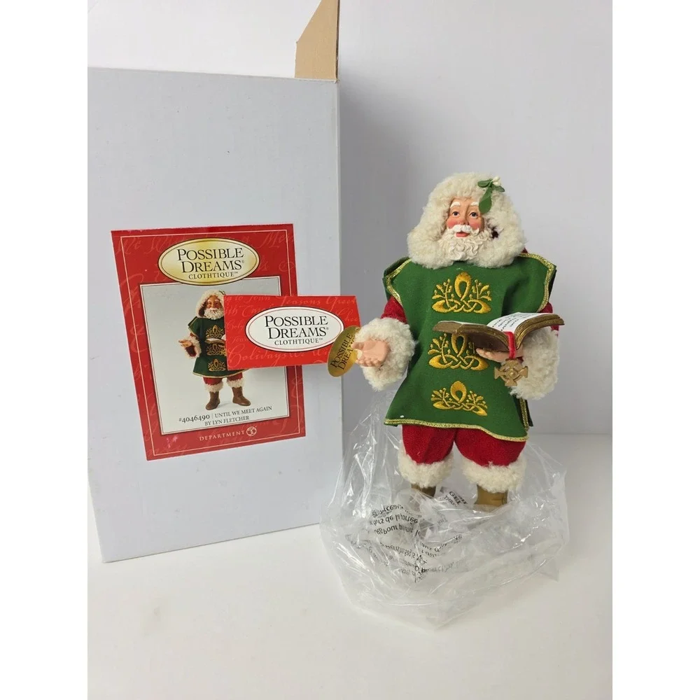 Possible Dreams Clothtique‎ Until We Meet Again Santa Claus Christmas NIB